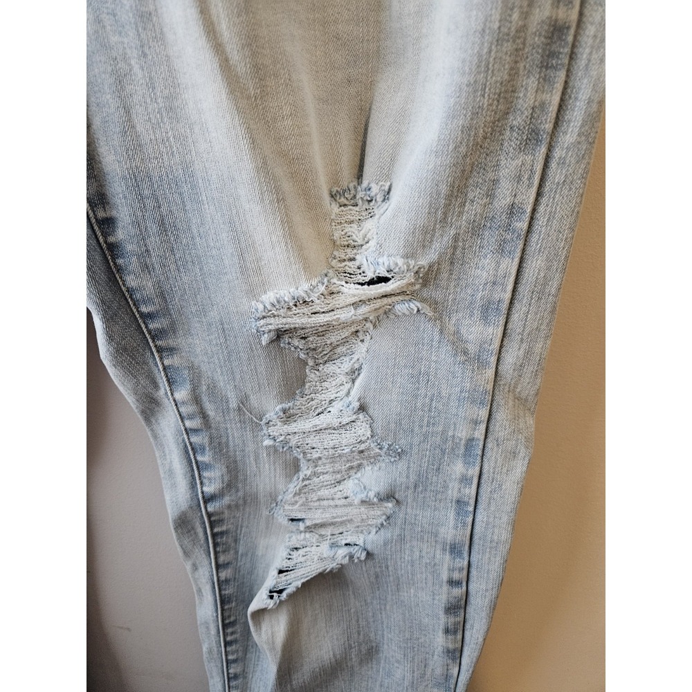 Aeropostale High Rise Curvy Jegging Jeans‎ Women's 12R Light Wash Distressed NWT - Picture 5 of 10